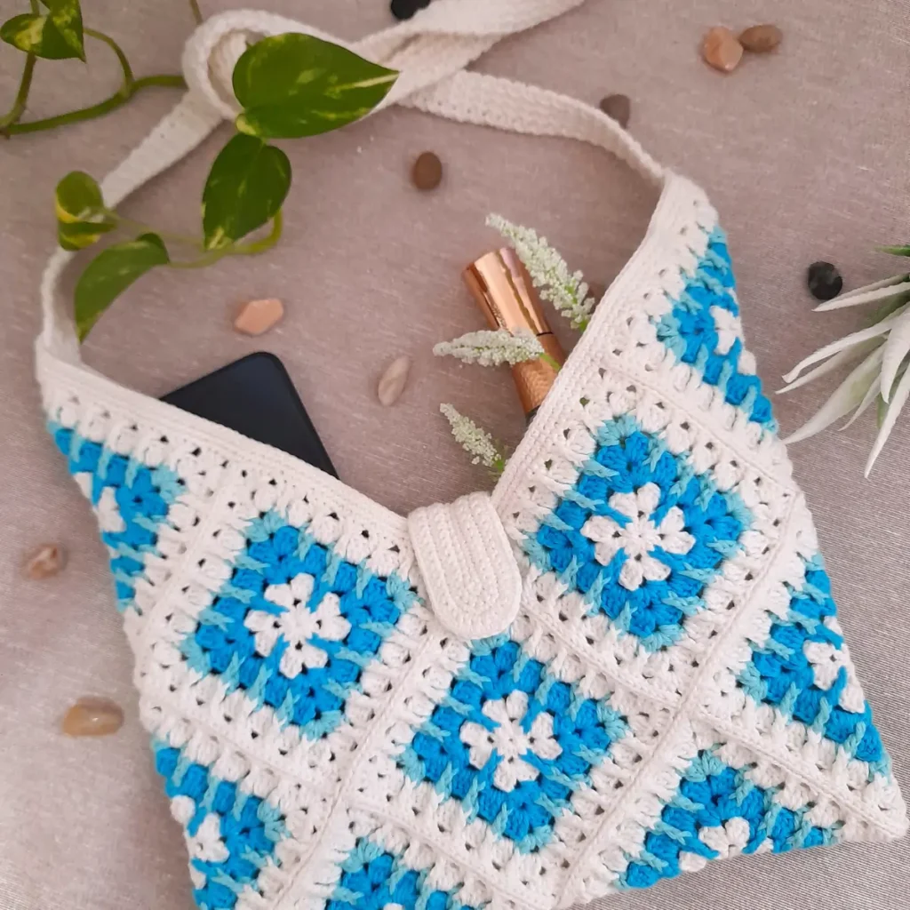 bolso crochet granny square 1