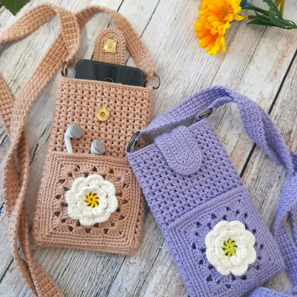 Patrón bolso de crochet para móvil patron crochet bolso para movil 1