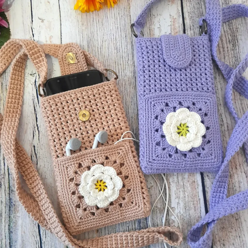 Patrón bolso de crochet para móvil patron crochet bolso para movil 4
