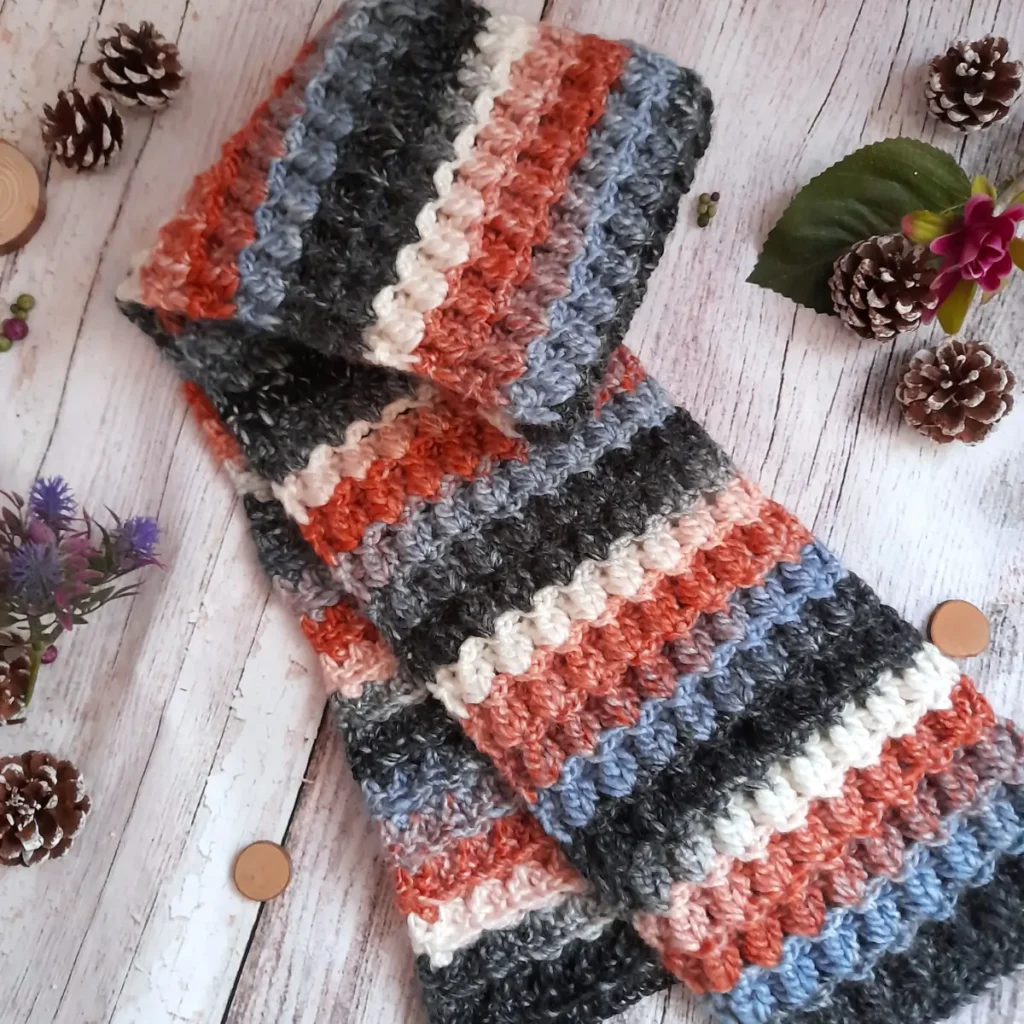 patron crochet bufanda ribbon 3