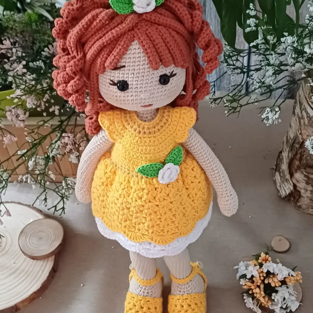 patron crochet muneca matilda vestido mostaza 3