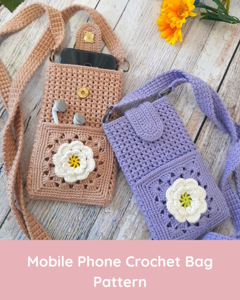 My Patterns mobile phone crochet bag pattern