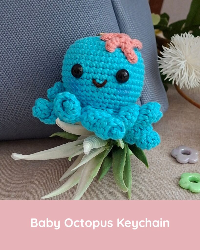 baby octopus keychain