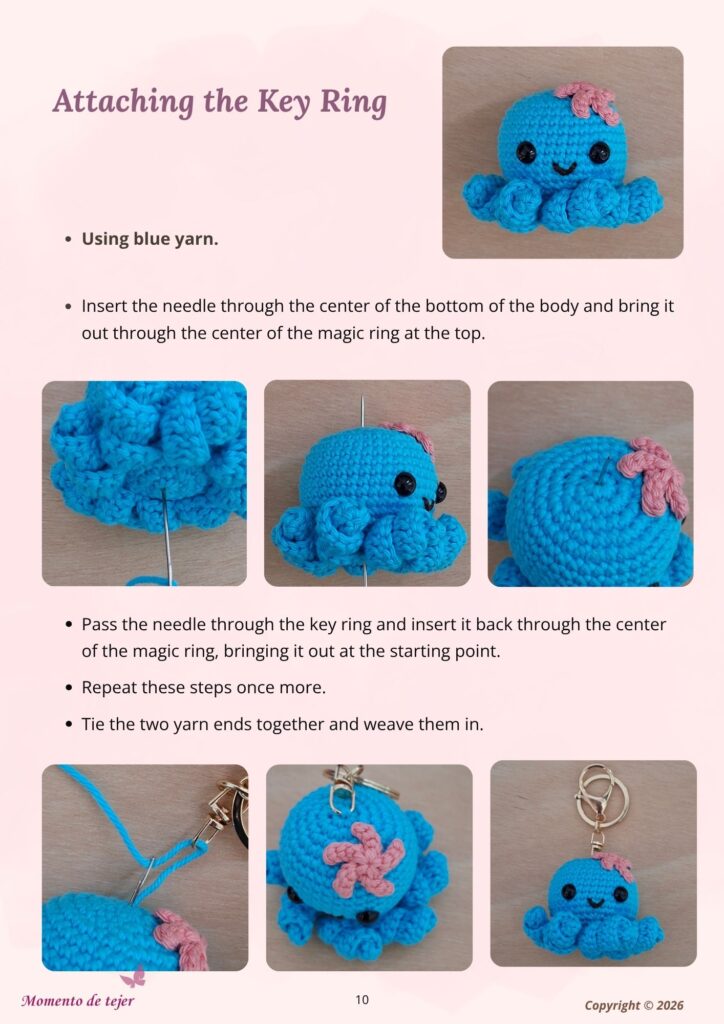 baby octopus keychain crochet pattern 10