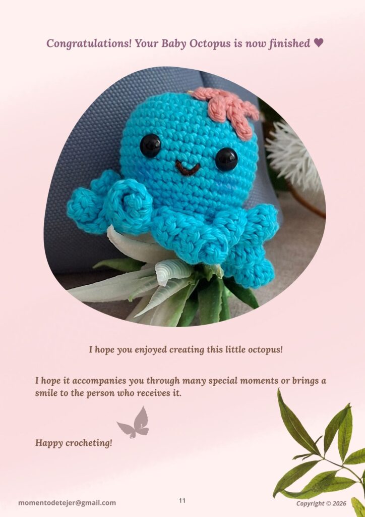 baby octopus keychain crochet pattern 11