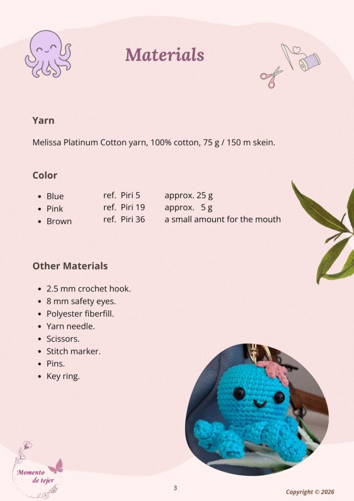 baby octopus keychain crochet pattern 3