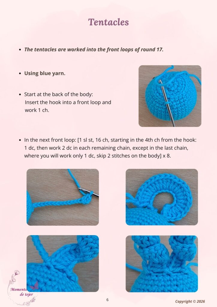 baby octopus keychain crochet pattern 6