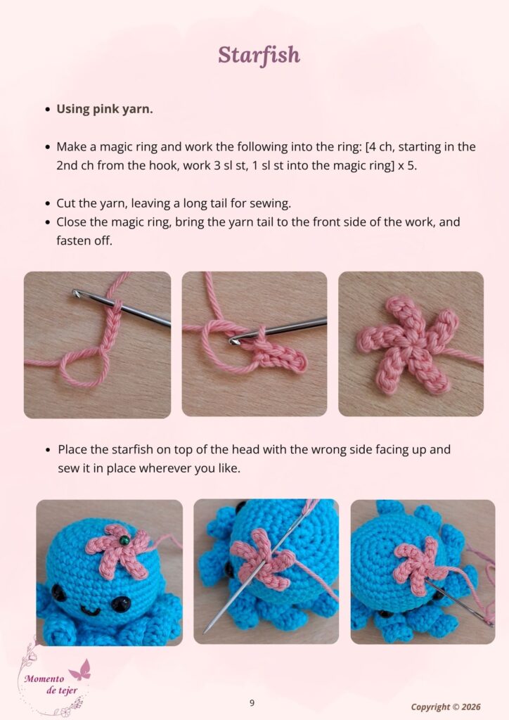 baby octopus keychain crochet pattern 9