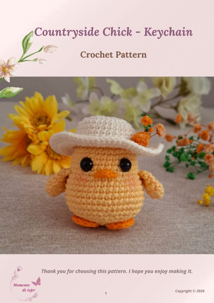 Countryside Chick Keychain Crochet Pattern countryside chick amigurumi keychain crochet pattern 1