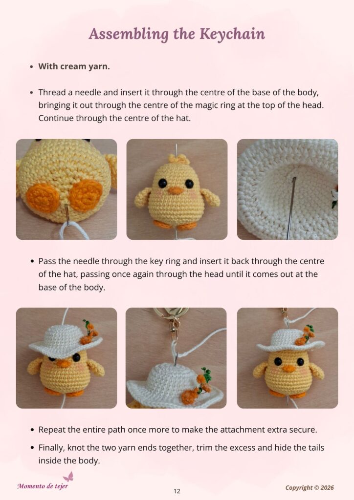 Countryside Chick Keychain Crochet Pattern countryside chick amigurumi keychain crochet pattern 12