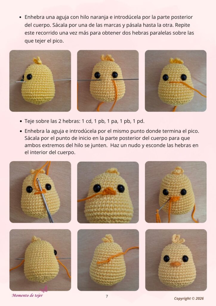 Pollito Campestre – Patrón Gratuito de Crochet para Llavero patron de crochet llavero amigurumi pollito campestre 7