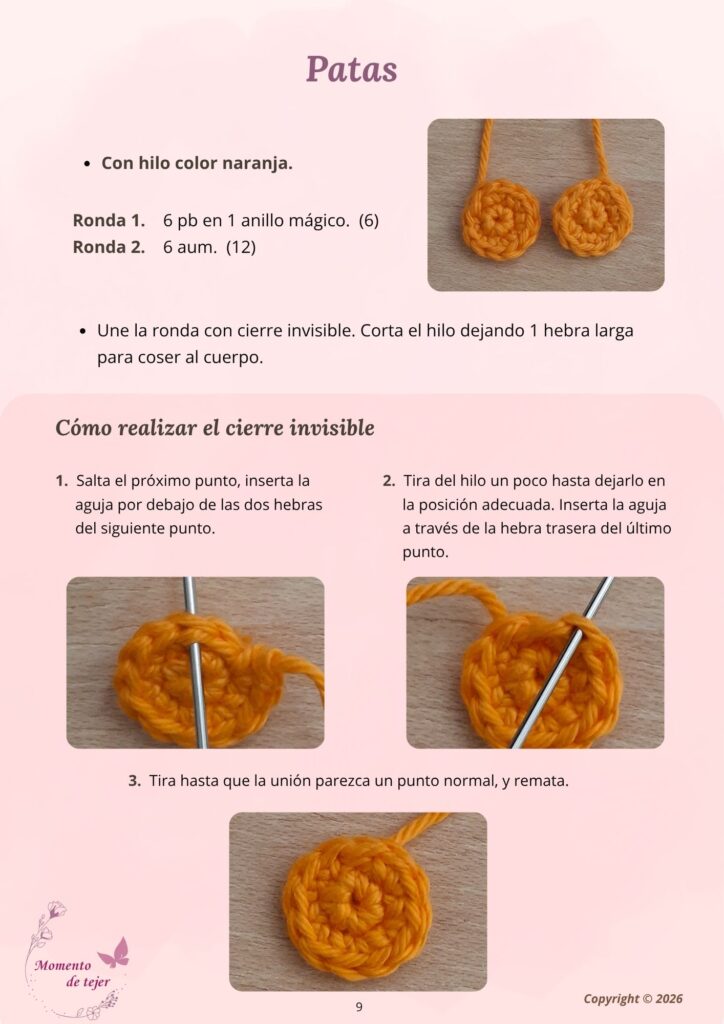 Pollito Campestre – Patrón Gratuito de Crochet para Llavero patron de crochet llavero amigurumi pollito campestre 9