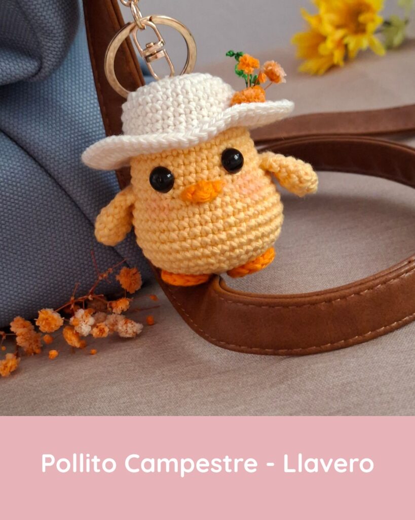 pollito campestre llavero patron crochet 1