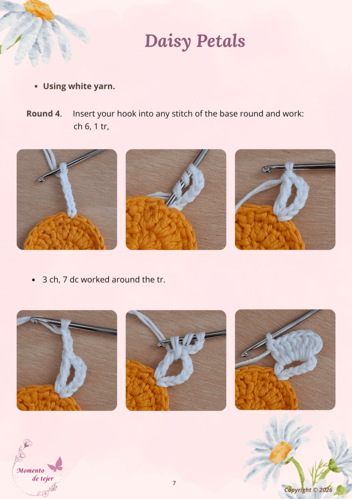 Daisy Coaster - Free Crochet Pattern daisy coaster crochet pattern 7