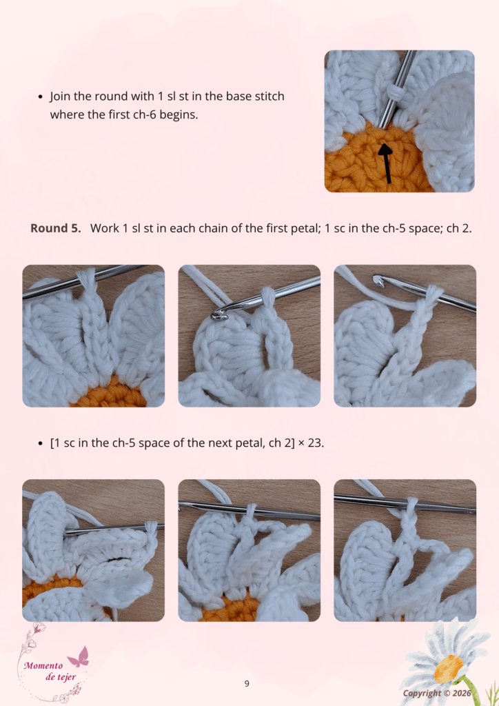 Daisy Coaster - Free Crochet Pattern daisy coaster crochet pattern 9