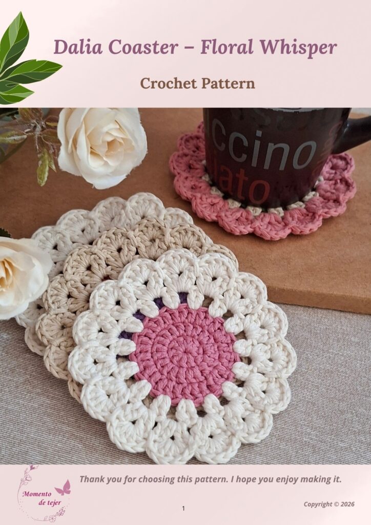 Dalia Coaster – Free Crochet Pattern dalia coaster crochet pattern 1