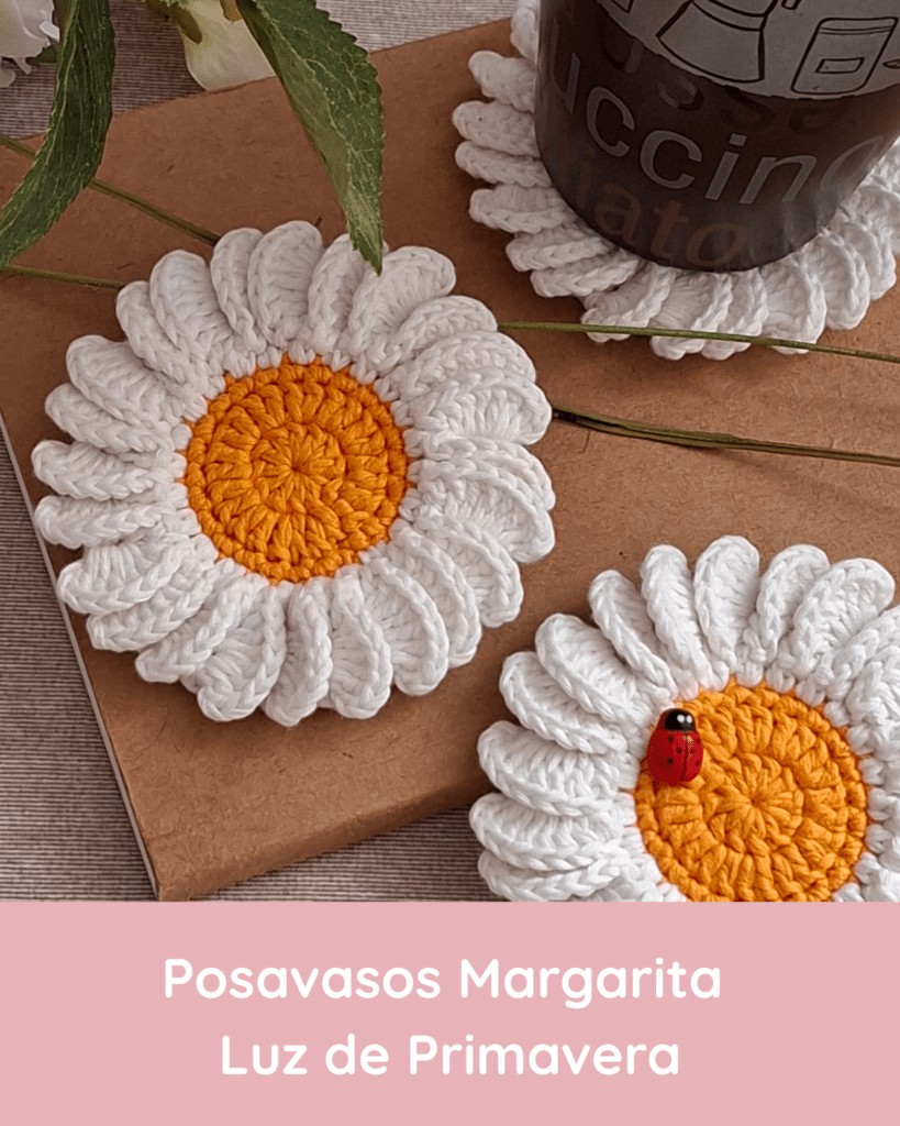 Patrones Gratuitos de Crochet posavasos margarita patron de crochet gratuito