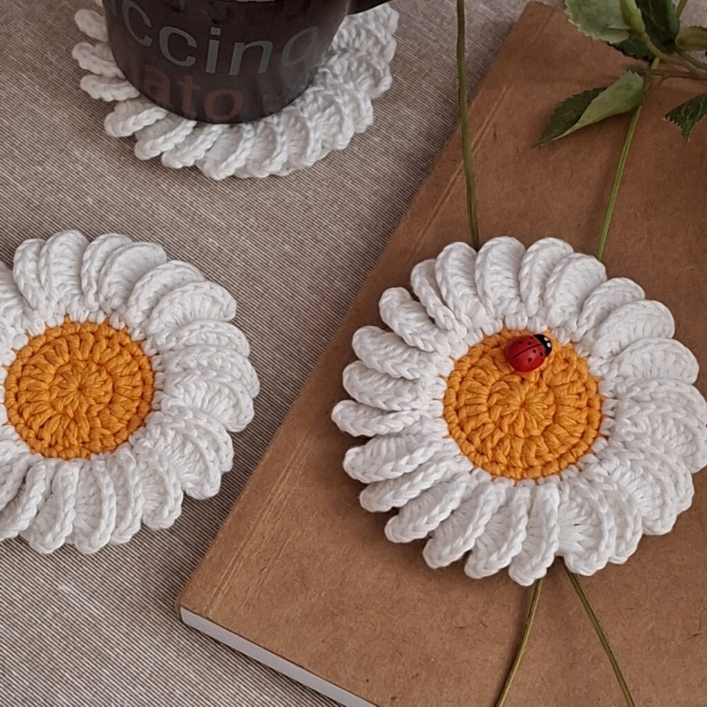 posavasos margarita tejido a crochet patrón 111925