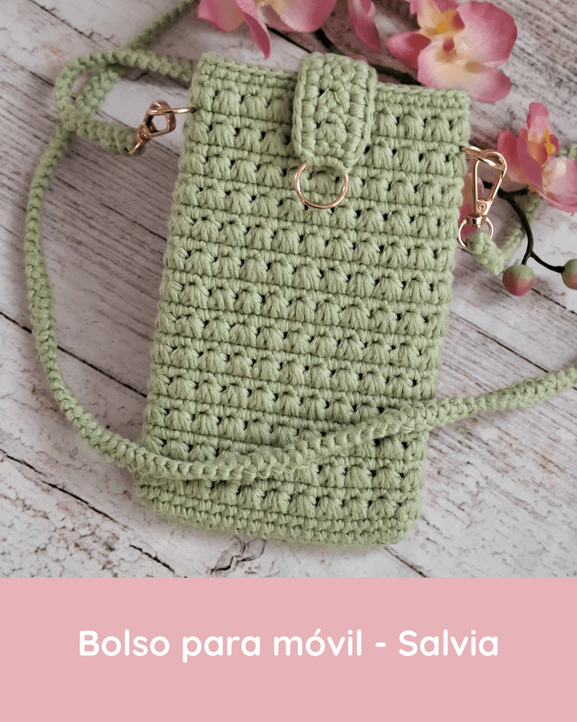 Mis Patrones bolso para móvil salvia