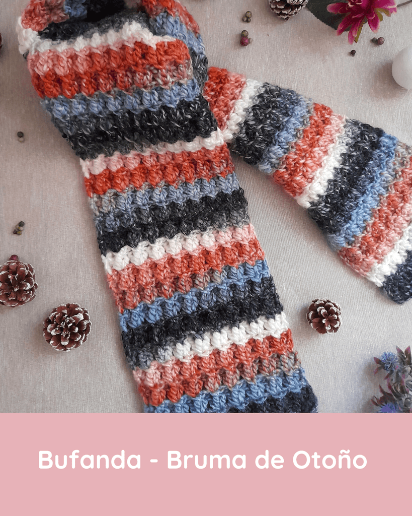 Mis Patrones bufanda bruma de otoño patron de crochet