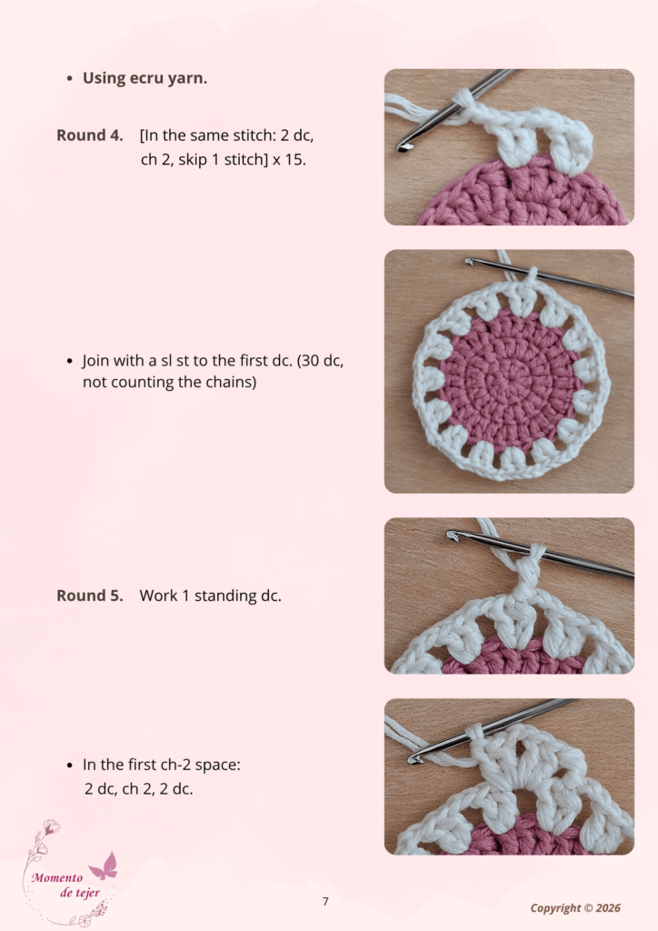 Dahlia Coaster – Free Crochet Pattern dahlia coaster crochet pattern 7