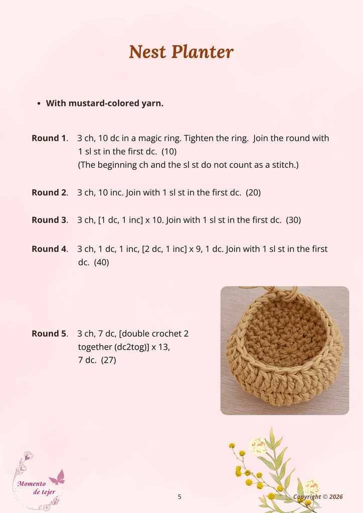 Nido Silvestre (Wild Nest ) - Free Crochet Pattern wild nest 5