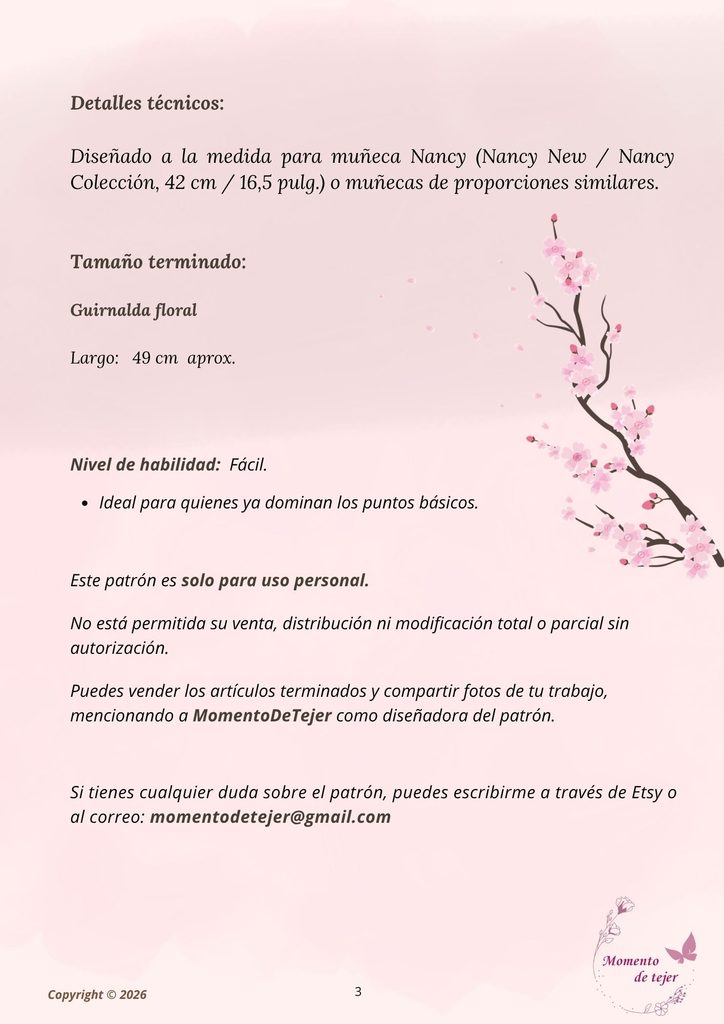3 patrón crochet sueño de primavera
